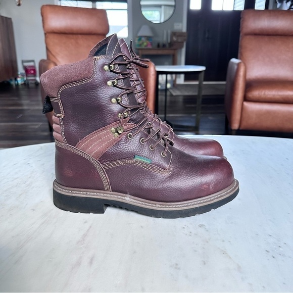 Dan Post Other - Dan Post John Deere Steel Toed Lace Up Brown Leather Work Boots Men's Size 11.5M
